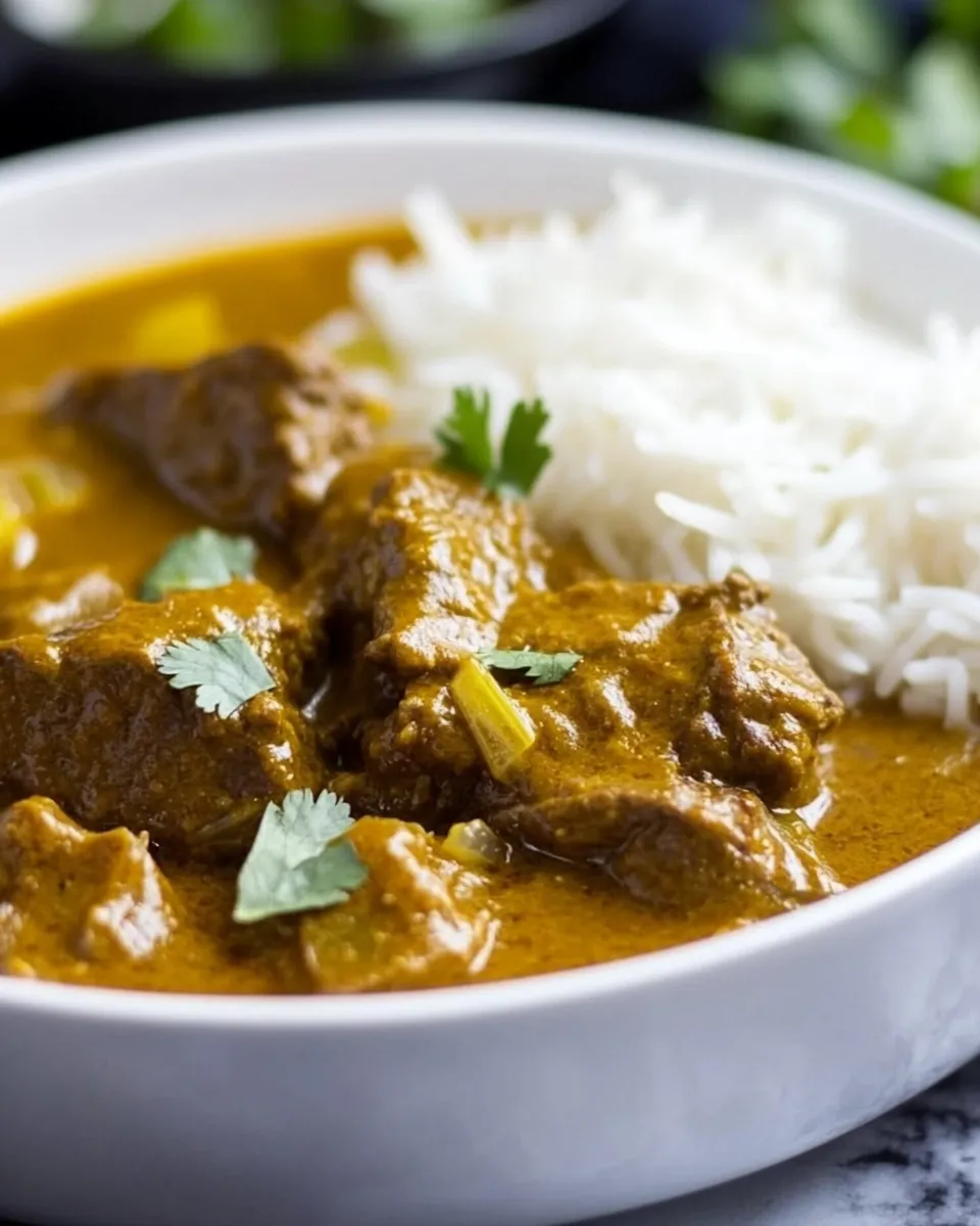 Homemade Authentic Indian Lamb Dopiaza Curry photo