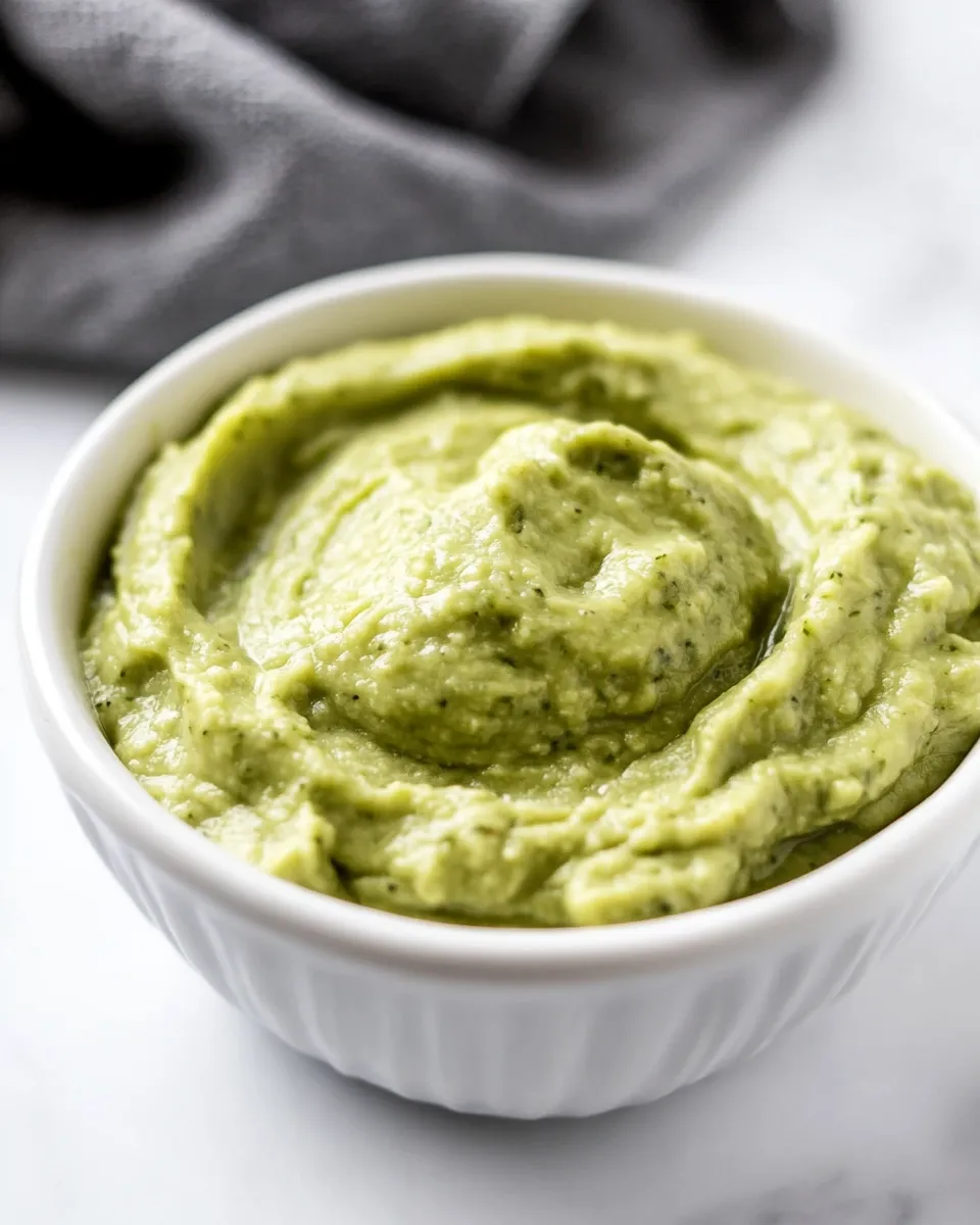 Delicious Avocado Crema Recipe (Avocado Sauce for Tacos) food shot
