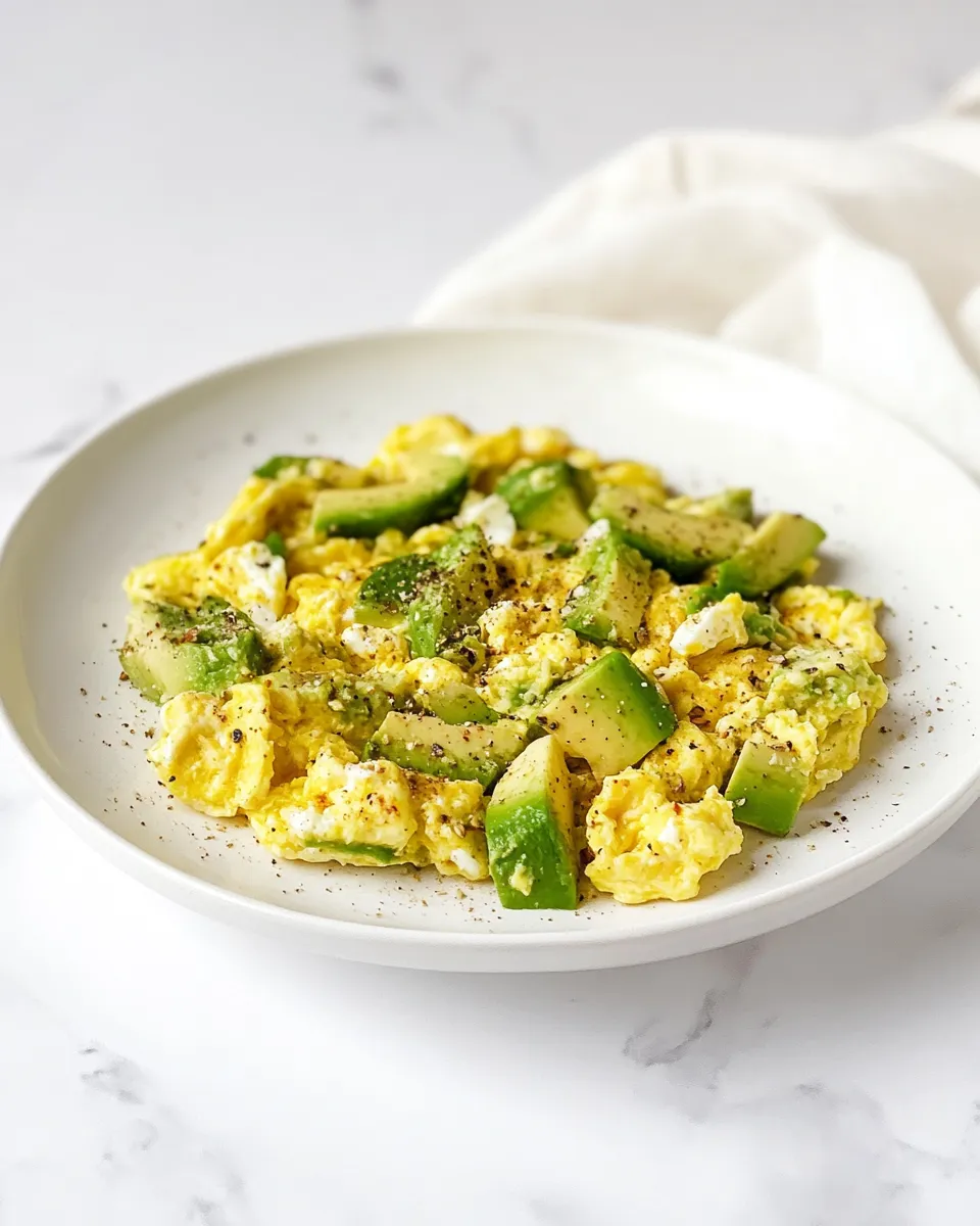 Classic Avocado Scrambled Eggs dish photo