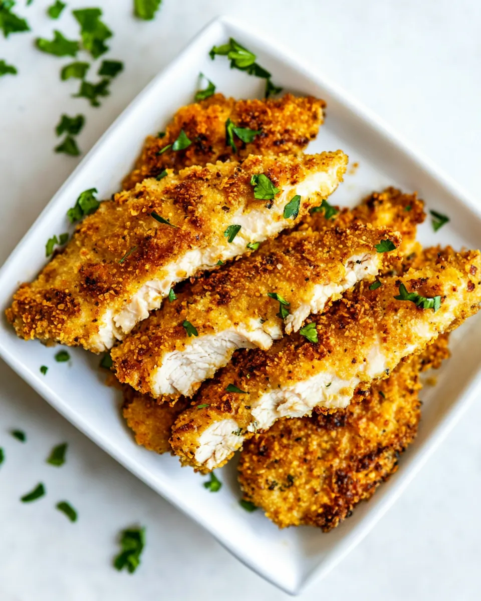 Delicious Baked Chicken Cutlets plate image