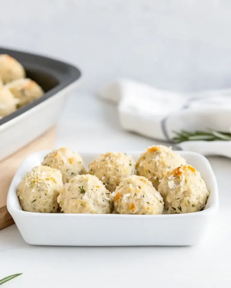 Homemade Baked Chicken Meatballs with Parmesan and Rosemary recipe photo