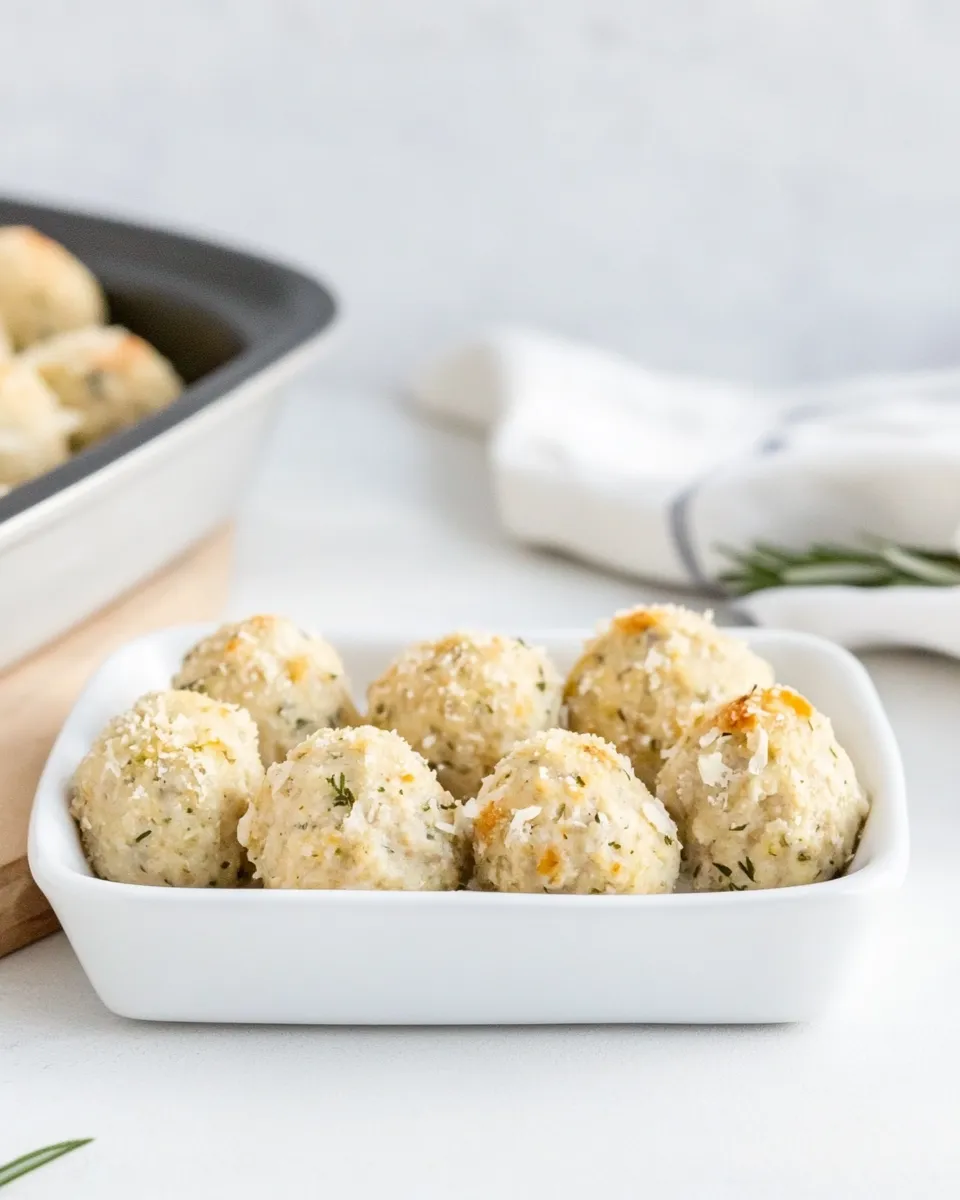 Homemade Baked Chicken Meatballs with Parmesan and Rosemary recipe photo