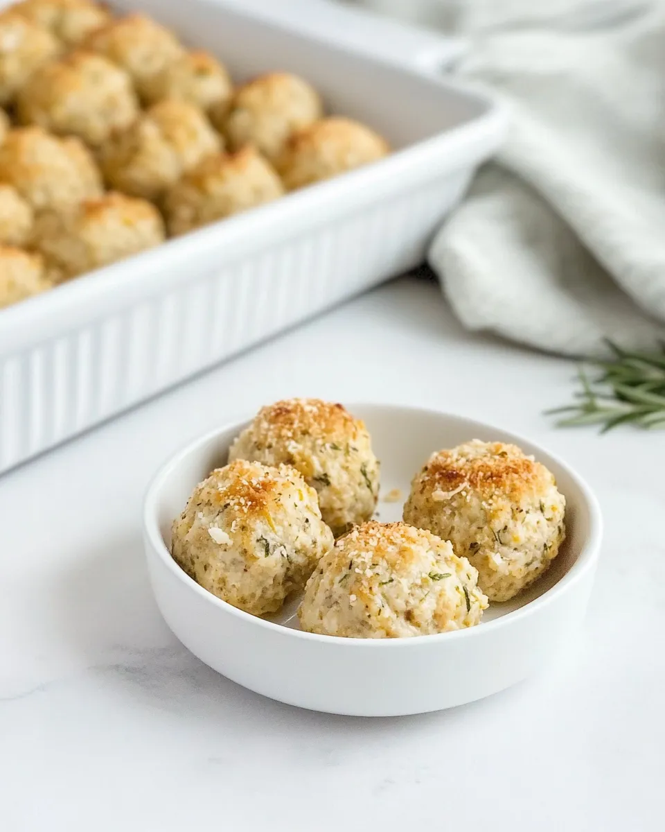 Classic Baked Chicken Meatballs with Parmesan and Rosemary dish photo