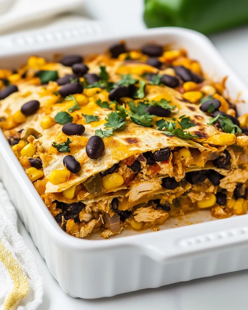 Delicious Baked Chicken Quesadilla Casserole recipe photo