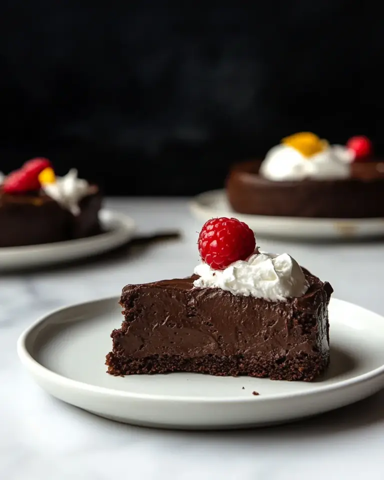Homemade Baked Chocolate Mousse Cake photo