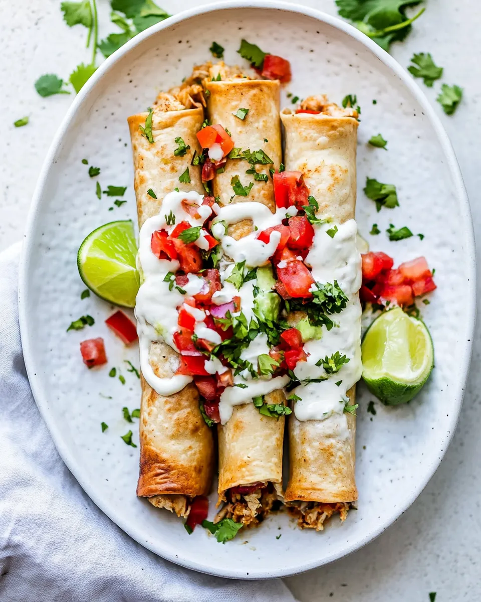 Classic Baked Creamy Chicken Taquitos dish photo