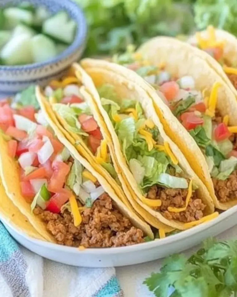 Homemade Baked Crispy Ground Beef Tacos photo
