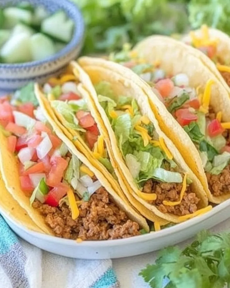 Homemade Baked Crispy Ground Beef Tacos photo
