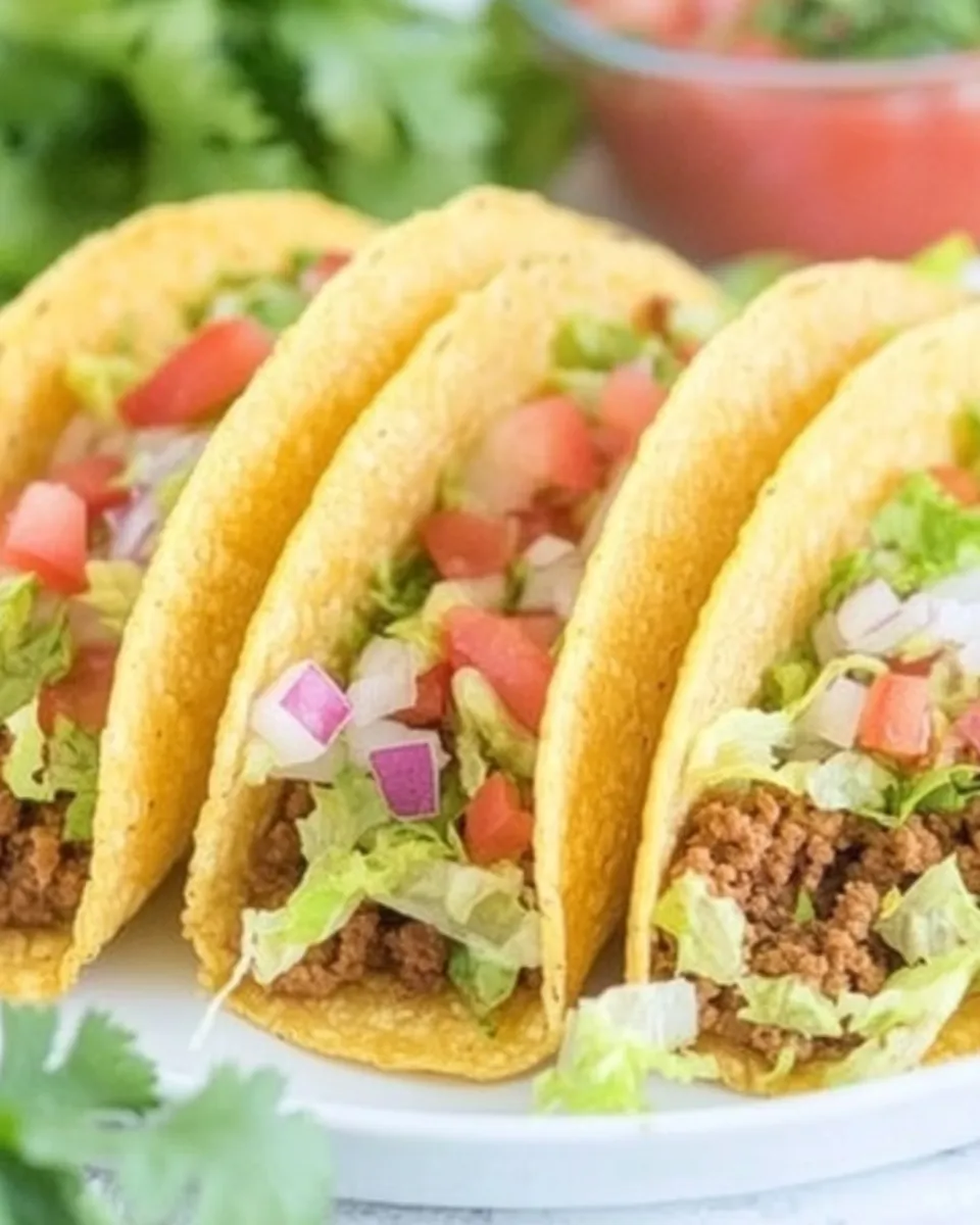 Classic Baked Crispy Ground Beef Tacos image