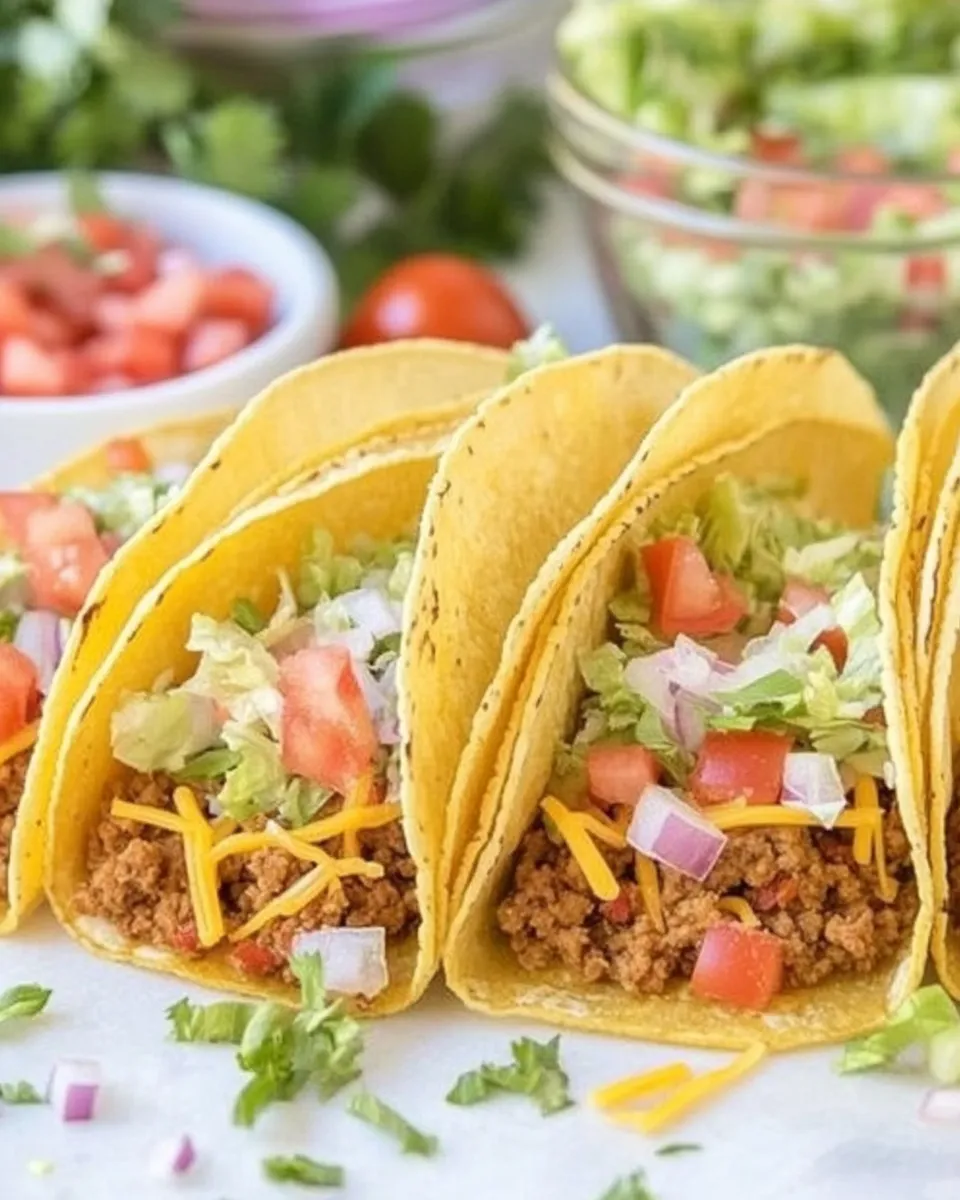 Delicious Baked Crispy Ground Beef Tacos shot