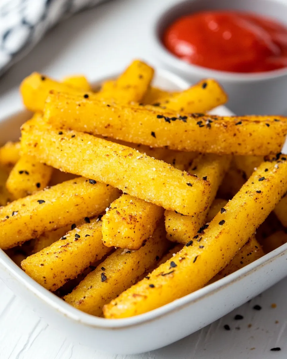 Homemade Baked Crispy Polenta Fries photo