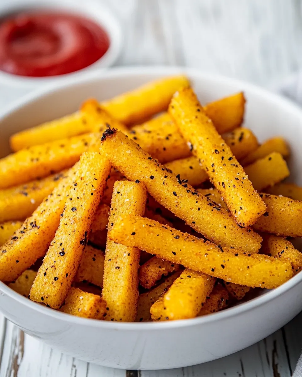 Easy Baked Crispy Polenta Fries recipe image