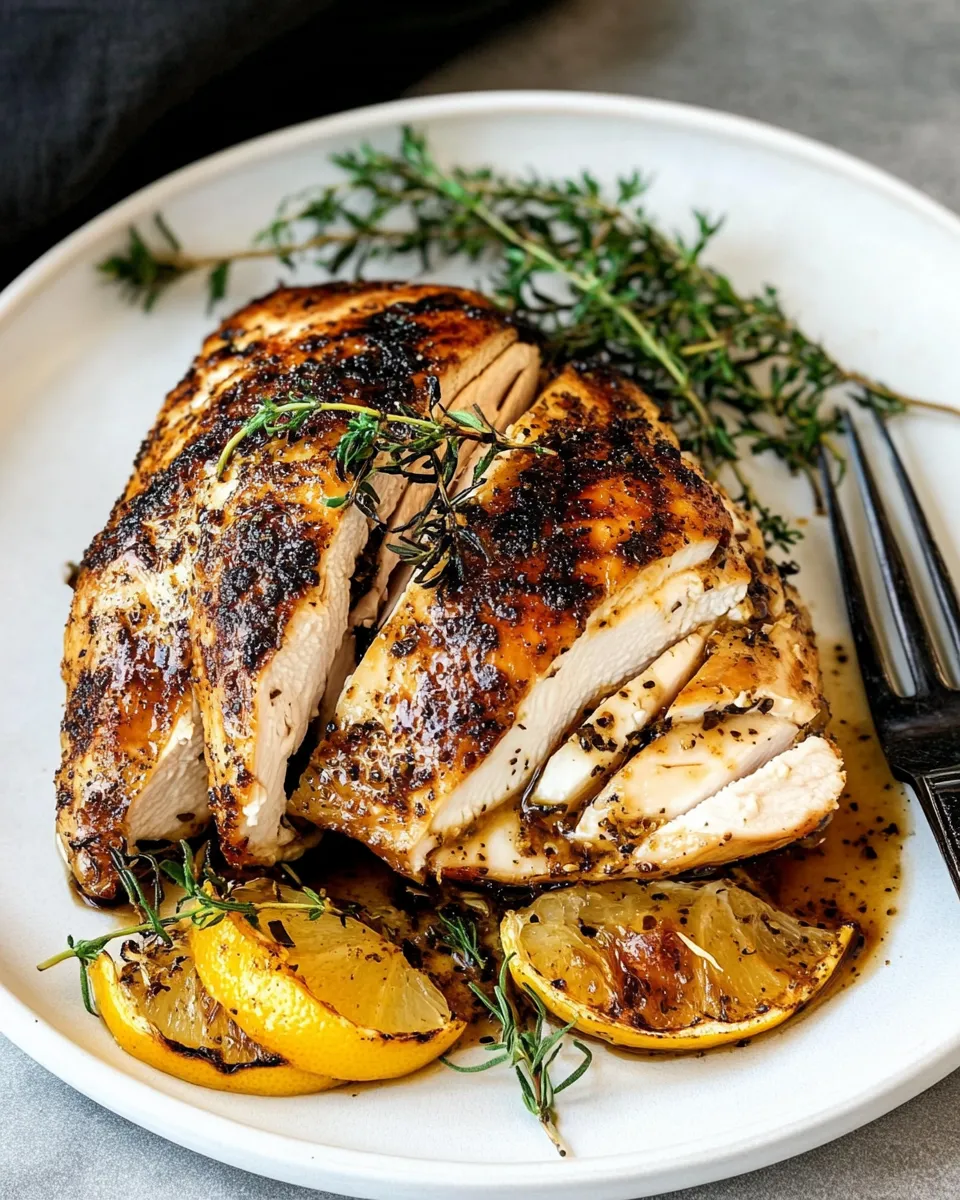 Delicious Baked Lemon Pepper Chicken food shot