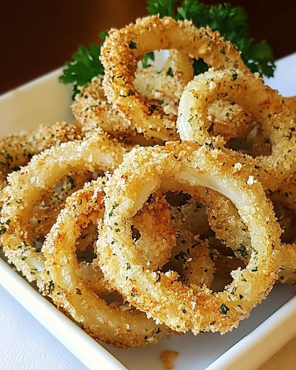 Easy Baked Onion Rings food shot