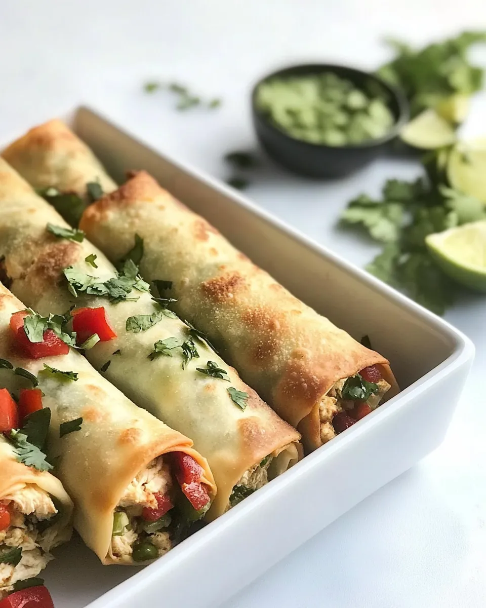 Homemade Baked Southwestern Chicken Egg Rolls photo