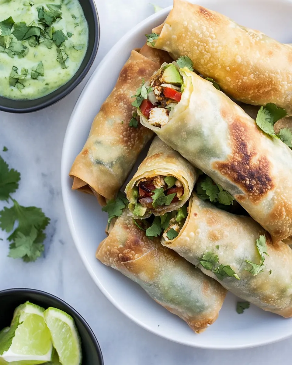 Classic Baked Southwestern Chicken Egg Rolls image