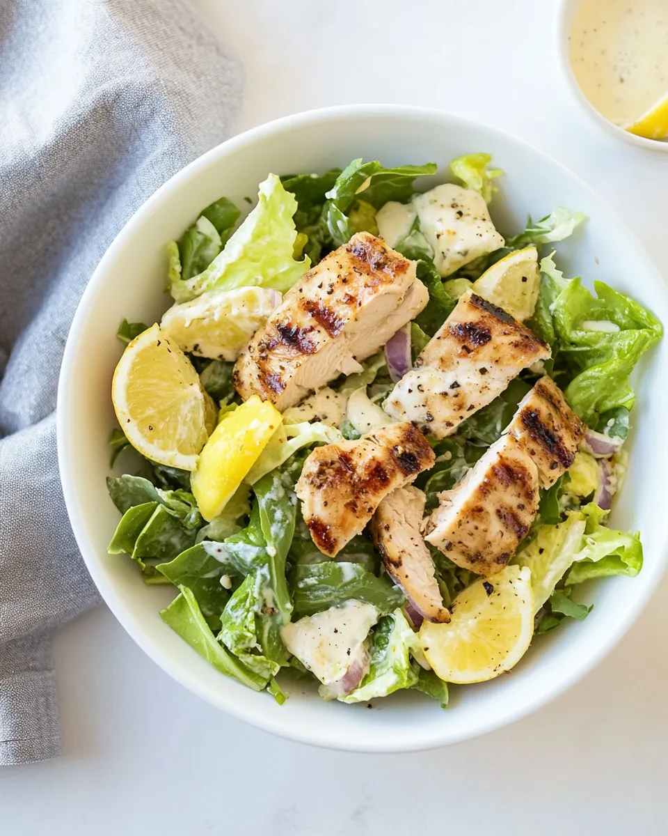 Homemade Balsamic Baked Chicken Caesar Salad photo
