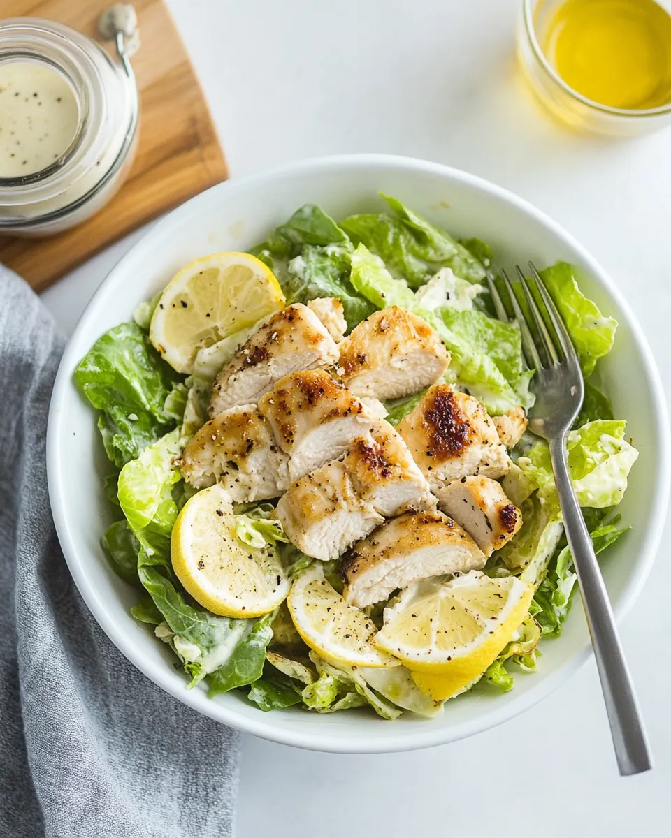Delicious Balsamic Baked Chicken Caesar Salad dish photo