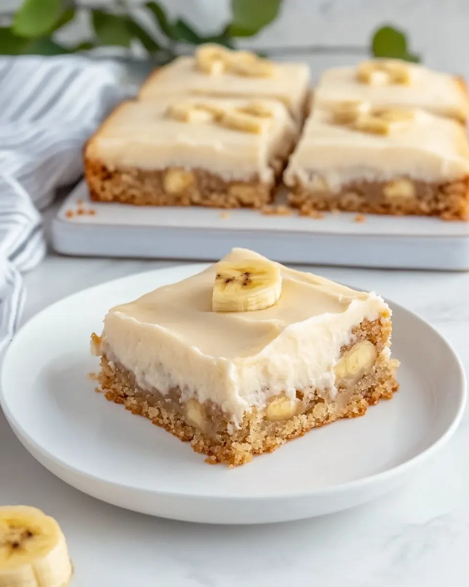 Easy Banana Bars with Cream Cheese Frosting recipe image