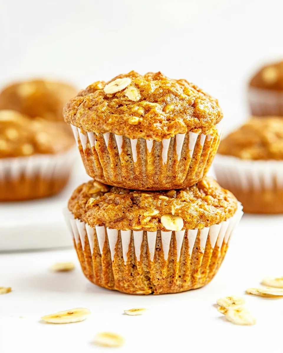 Delicious Banana Breakfast Muffins food shot