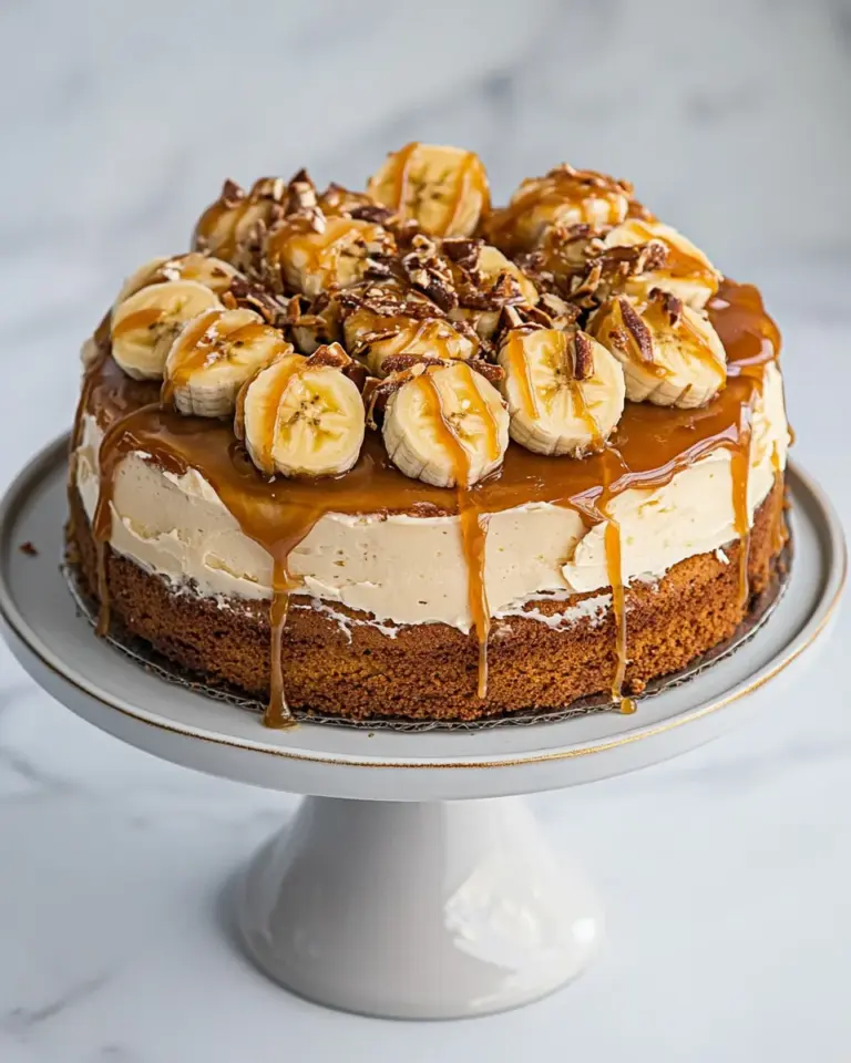 Homemade Banana Cake with Salted Caramel Frosting photo