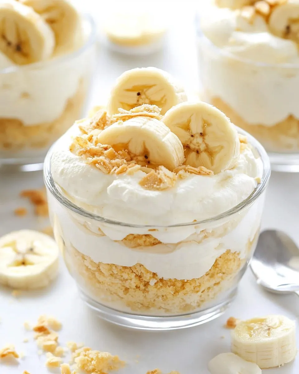 Delicious Banana Cream Pie Fluff shot