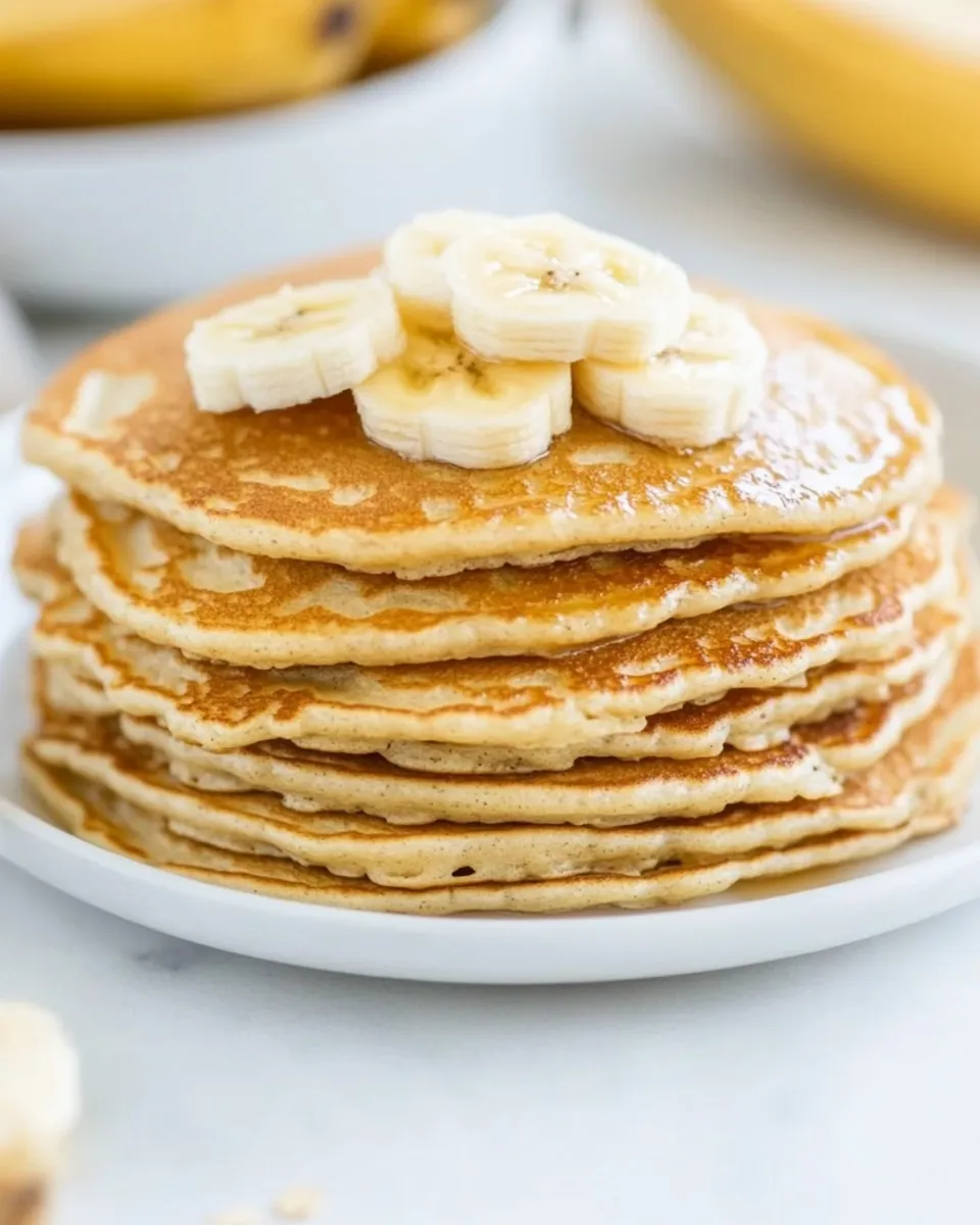 Easy Banana Oat Pancakes plate image