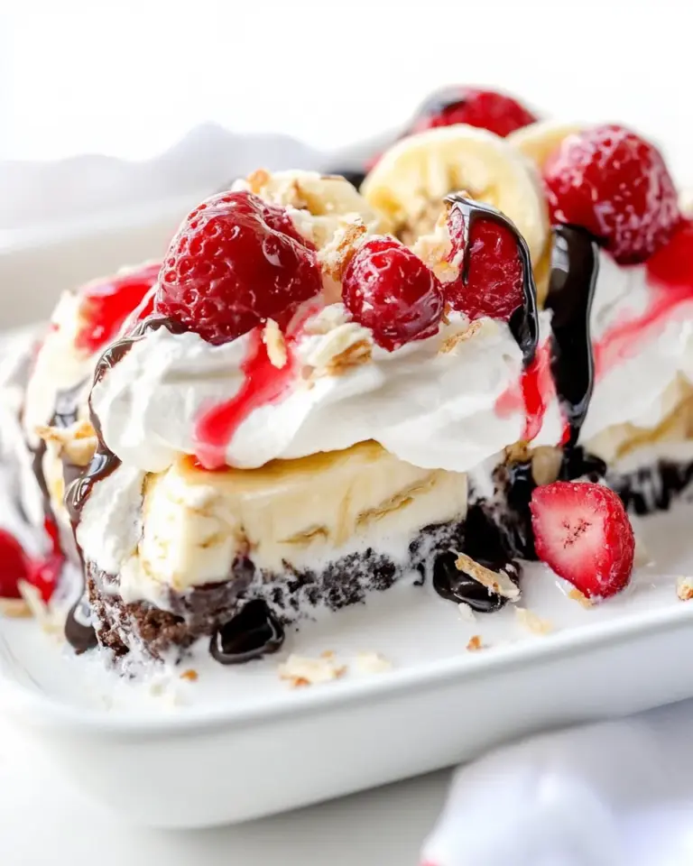 Homemade Banana Split Dessert photo
