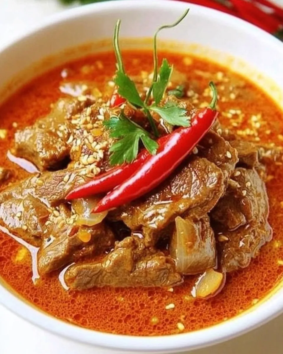 Homemade Beef Panang Curry recipe photo