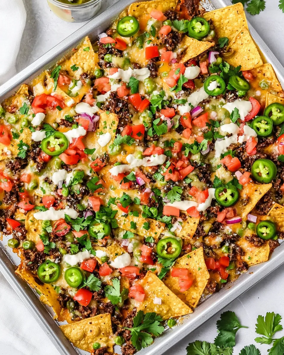 Easy Beef Sheet Pan Nachos Recipe recipe photo