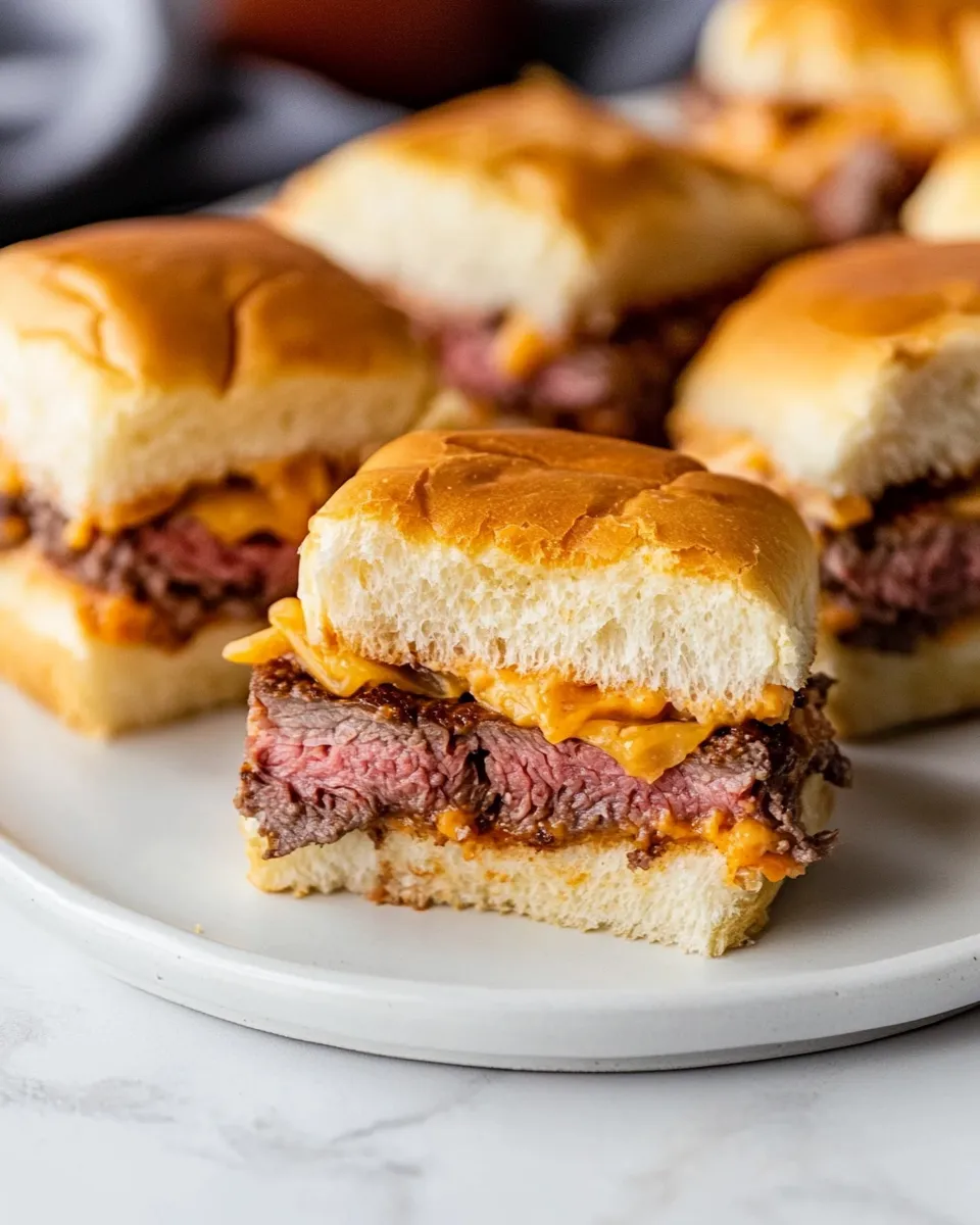 Easy Beef and Cheddar Sliders (Arbys Copycat) recipe photo