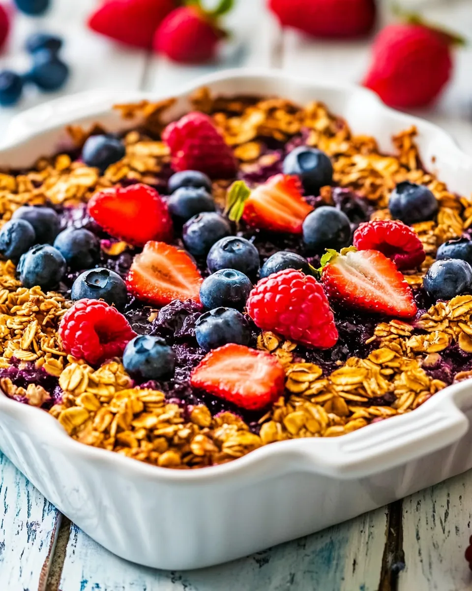 Easy Berry Baked Oatmeal recipe image