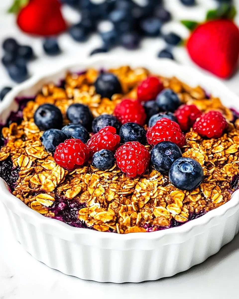 Delicious Berry Baked Oatmeal dish photo