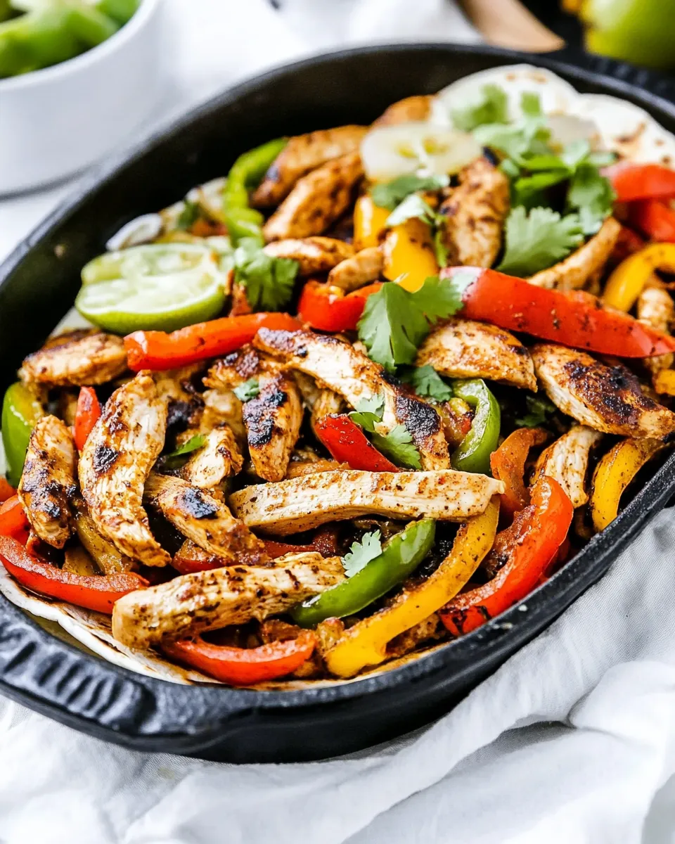 Easy Best Chicken Fajitas food shot