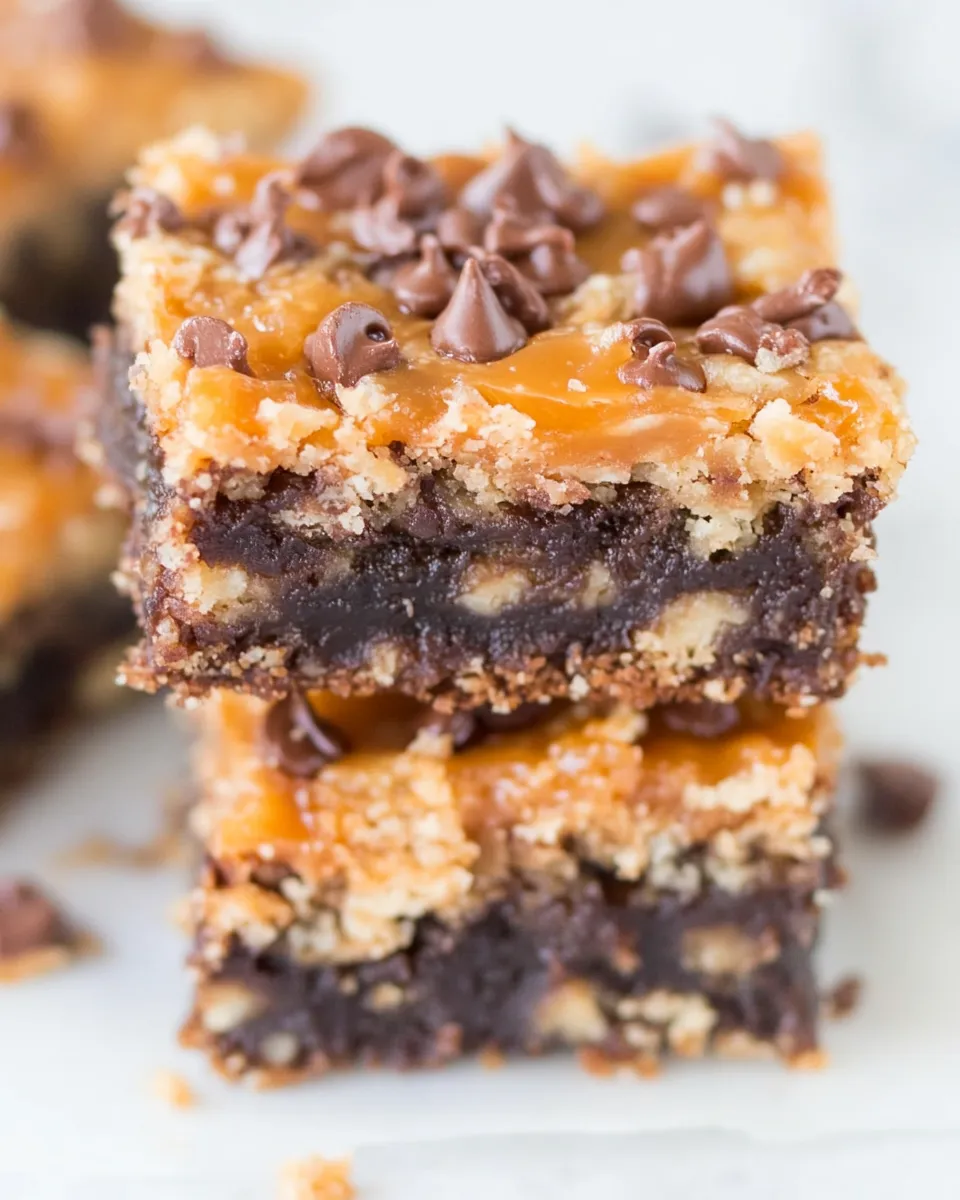 Easy Better-Than-Girl-Scout Samoas Cookie Bars food shot