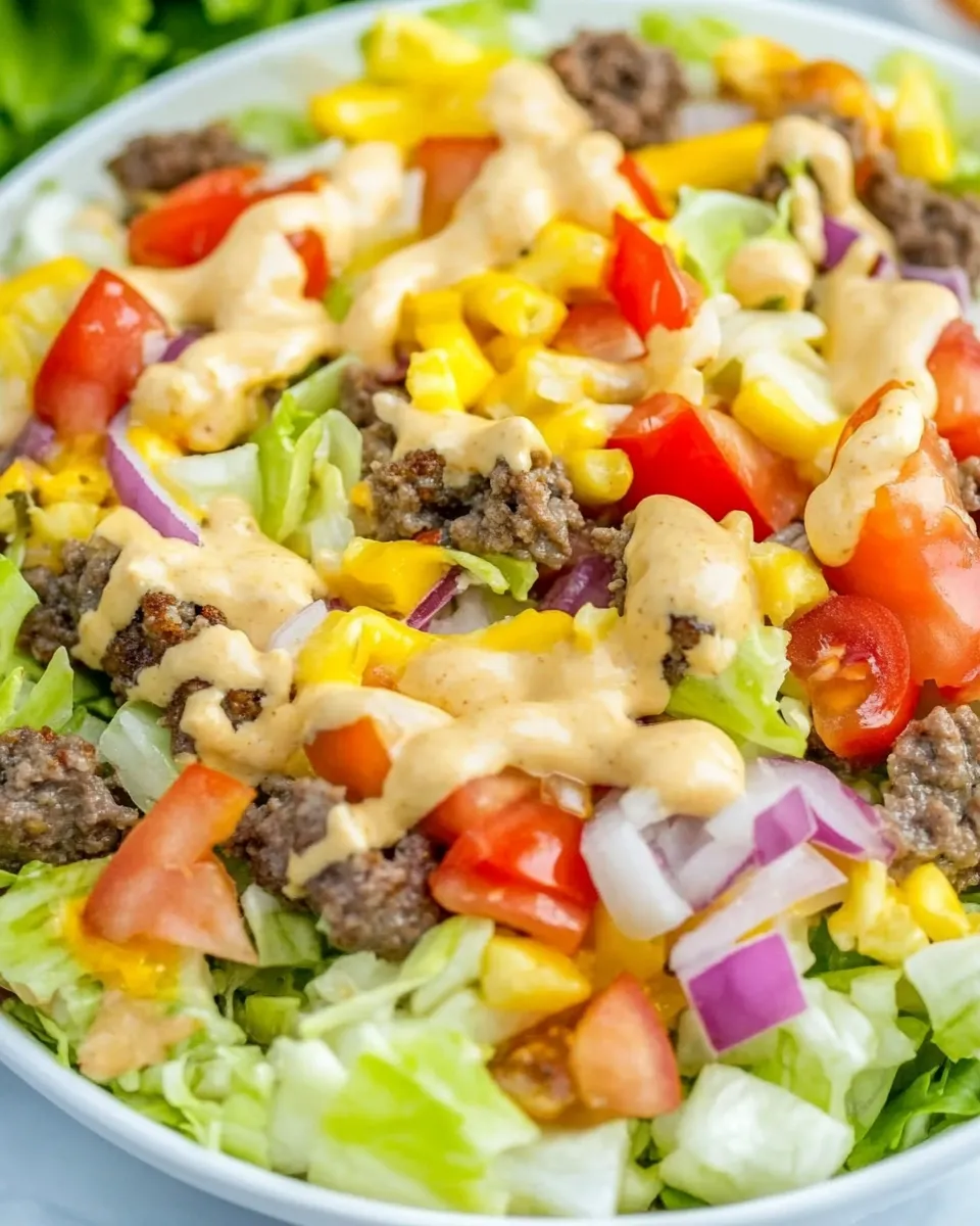 Homemade Big Mac Salad recipe photo