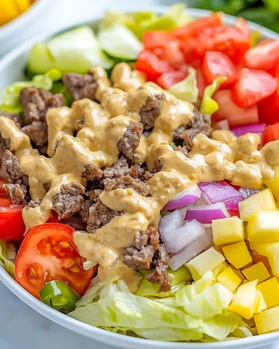 Easy Big Mac Salad food shot