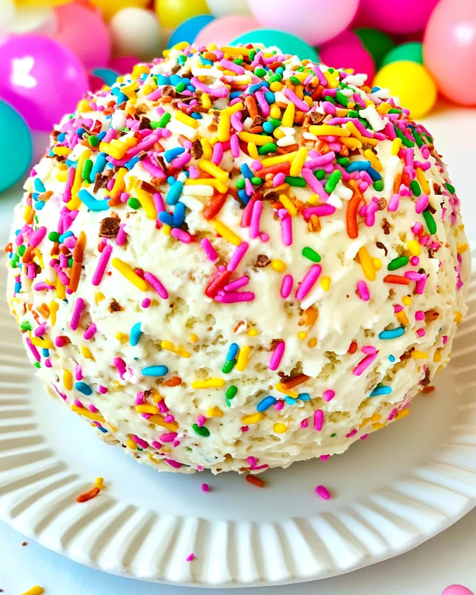 Easy Birthday Cake Cheeseball recipe photo