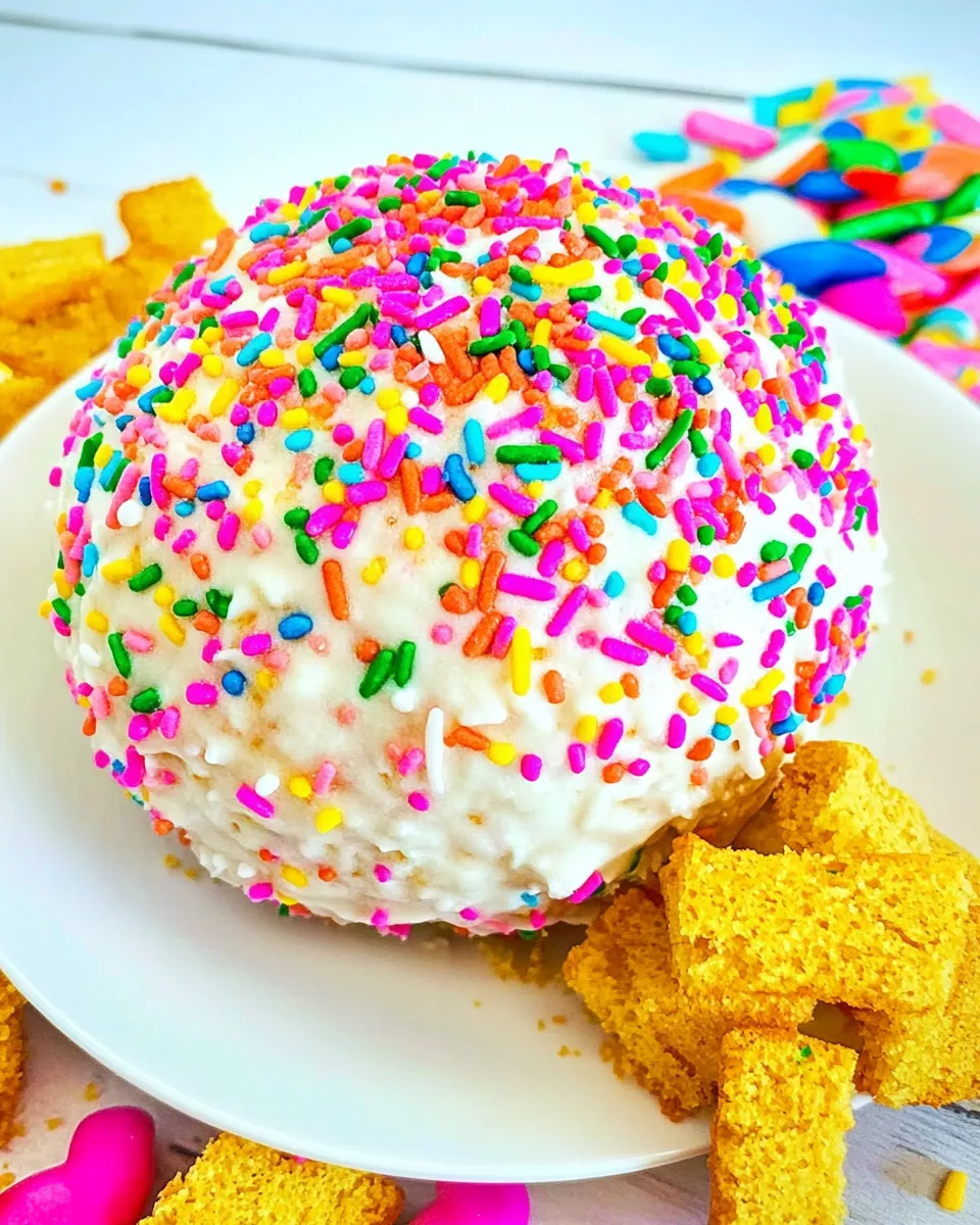 Delicious Birthday Cake Cheeseball dish photo