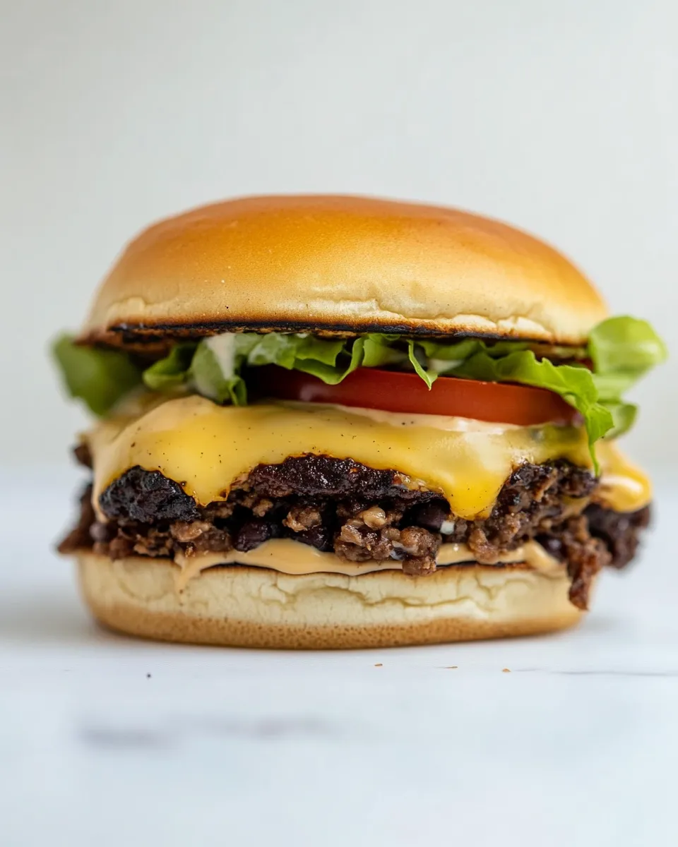 Classic Black Bean Smashburgers. dish photo