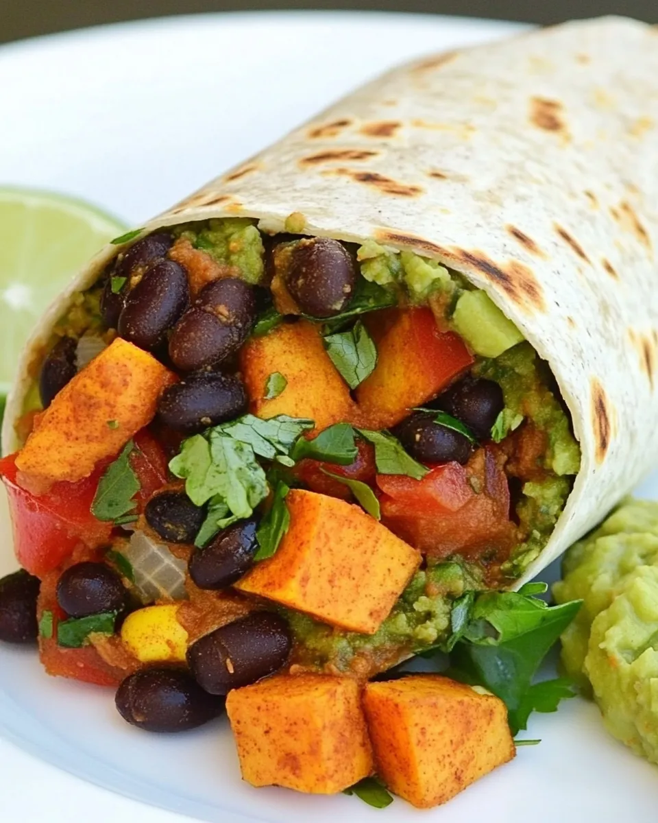 Classic Black Bean and Sweet Potato Wrap dish photo