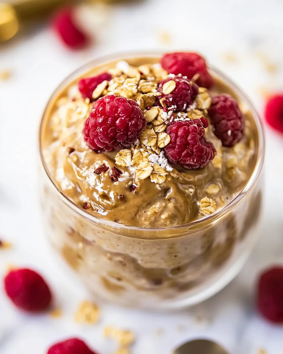 Delicious Blended Overnight Oats food shot