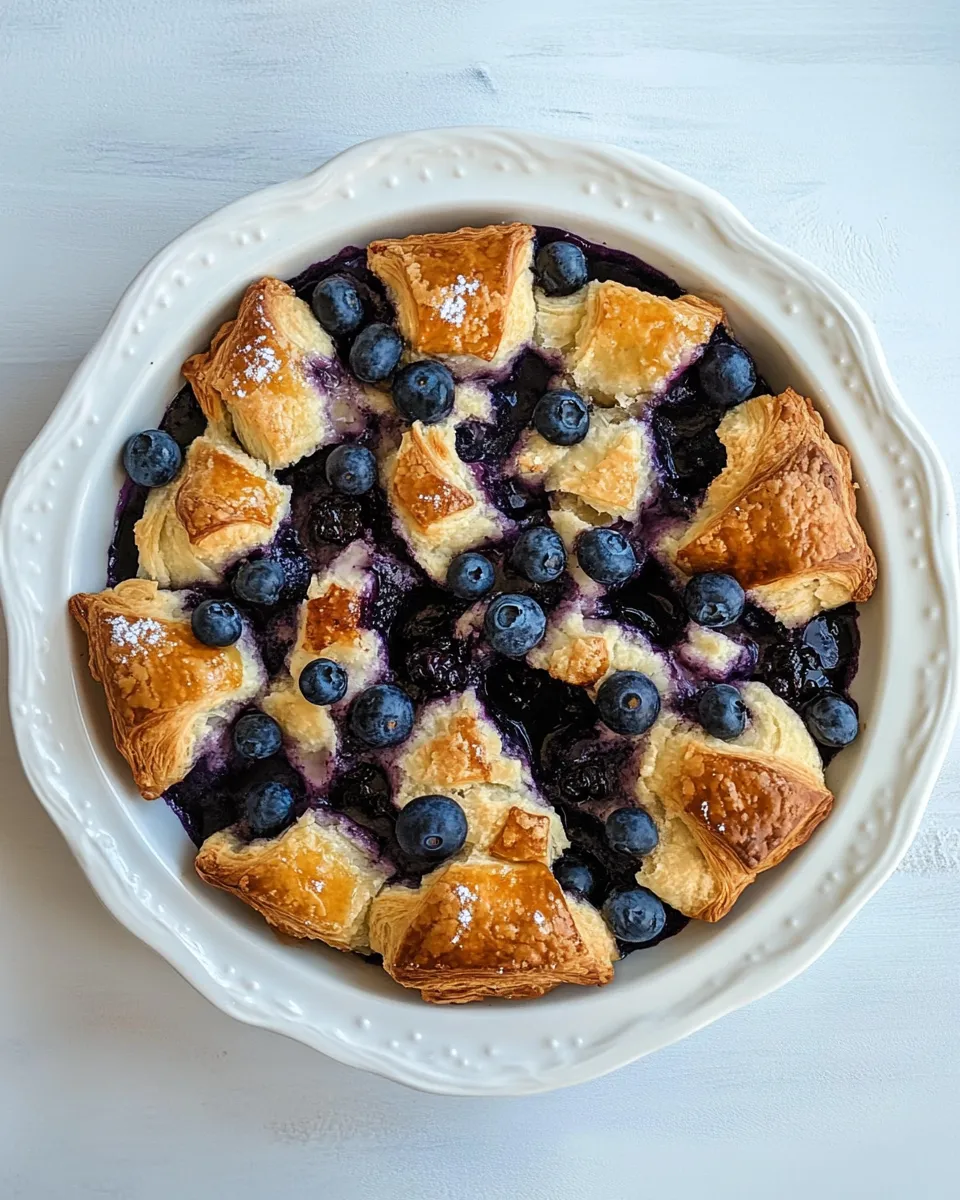 Homemade Blueberry Croissant Puff photo