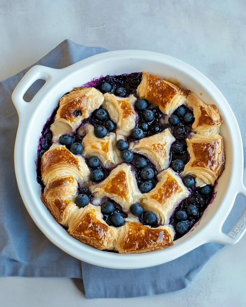 Delicious Blueberry Croissant Puff shot