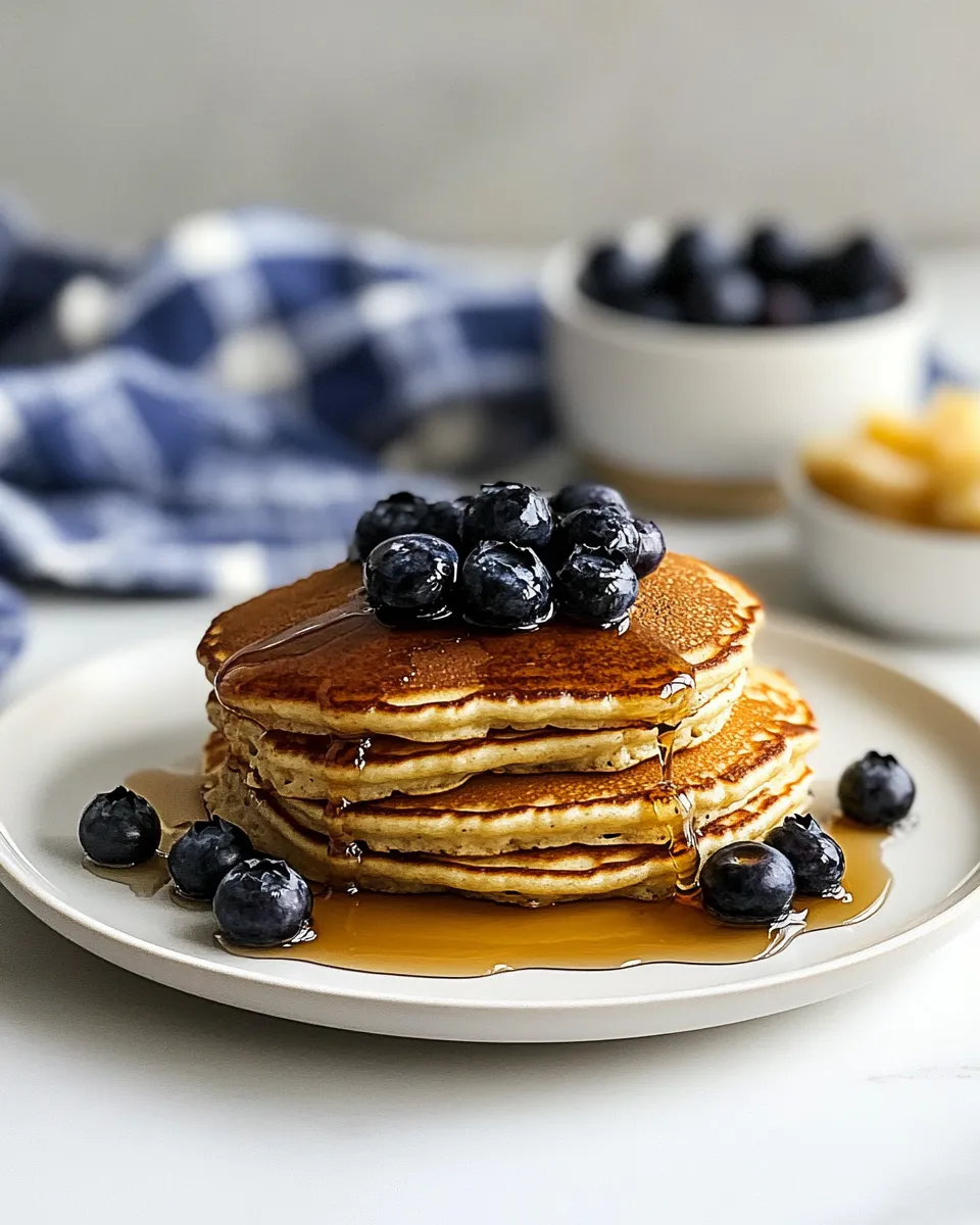 Easy Blueberry Sourdough Pancakes recipe photo