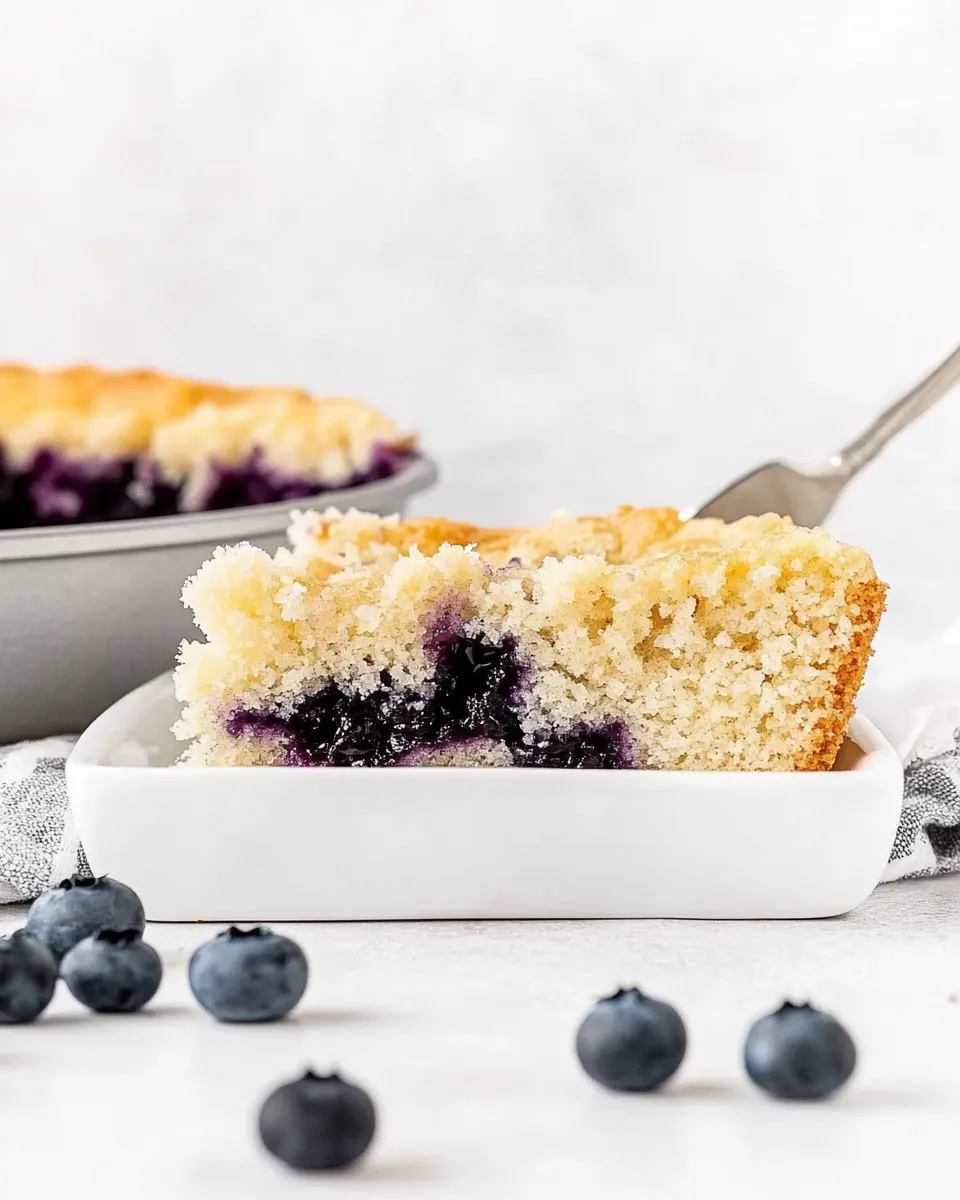 Easy Blueberry Tea Cake food shot