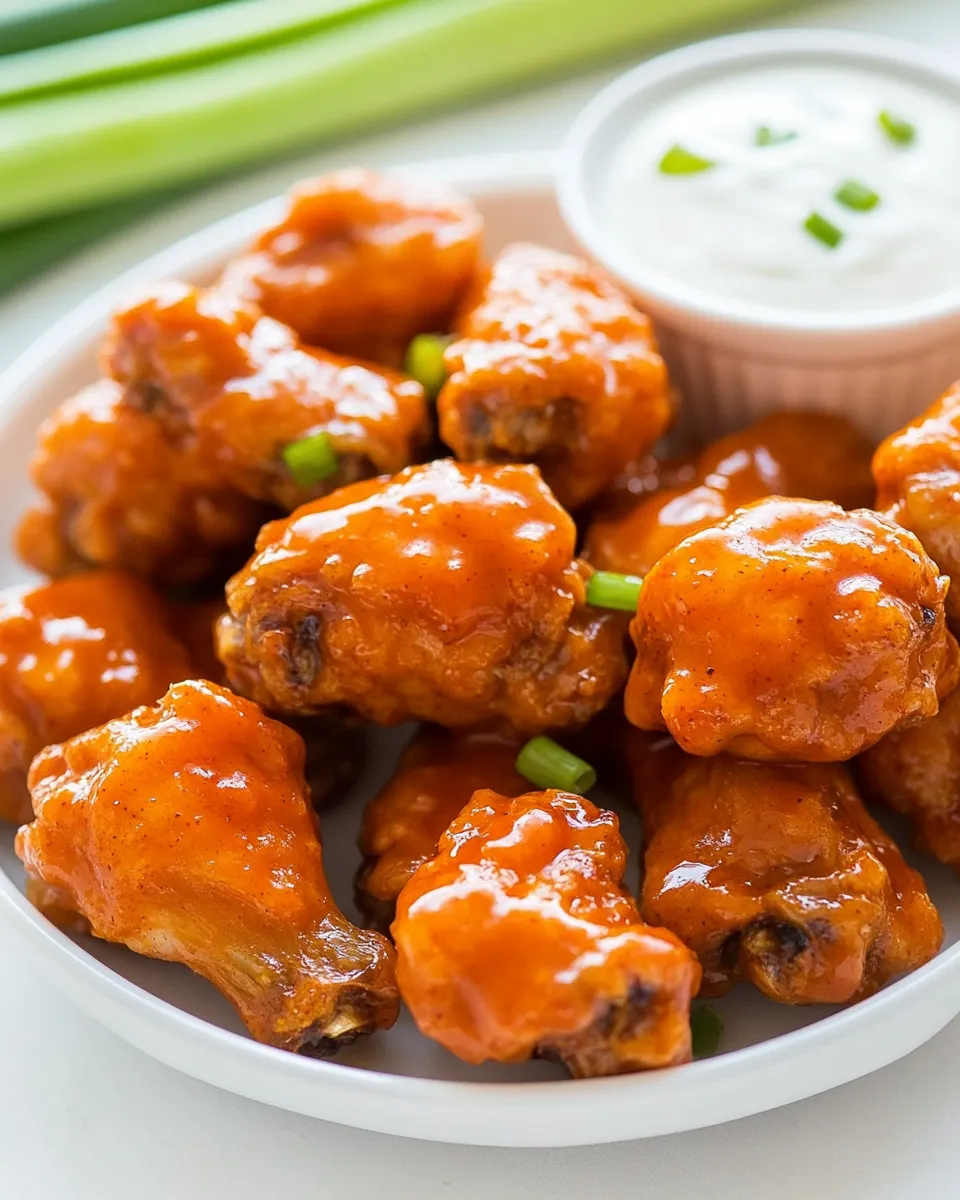 Easy Boneless Chicken Wings food shot