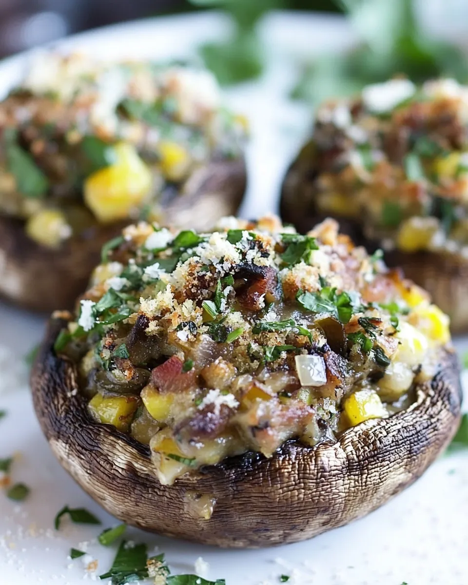 Easy Breakfast Stuffed Mushrooms recipe photo