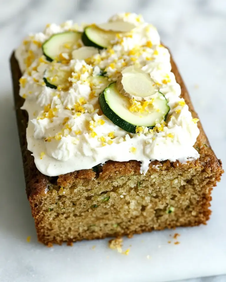 Homemade Brown Butter Zucchini Bread with Orange Blossom Ginger Buttercream recipe photo