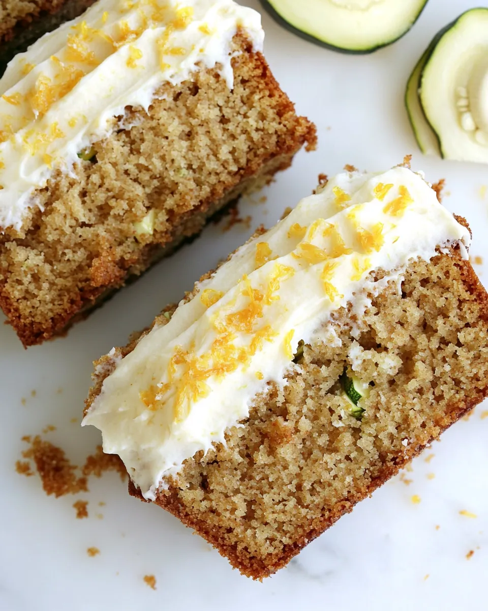 Classic Brown Butter Zucchini Bread with Orange Blossom Ginger Buttercream dish photo